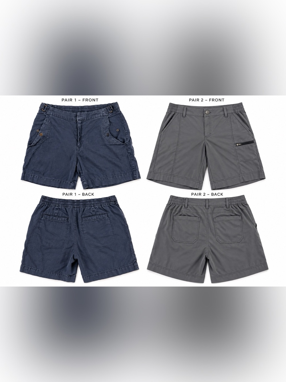Athleta Women’s Shorts Lot of 2 Size 10 Linen & Stretch Utility Travel Hiking